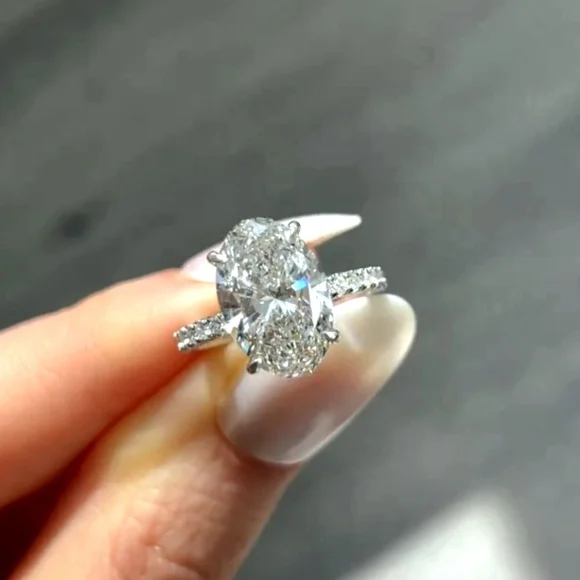 New 3ct IGI Certified Lab Grown Diamond Ring, 14K White Gold. - Picture 3 of 13